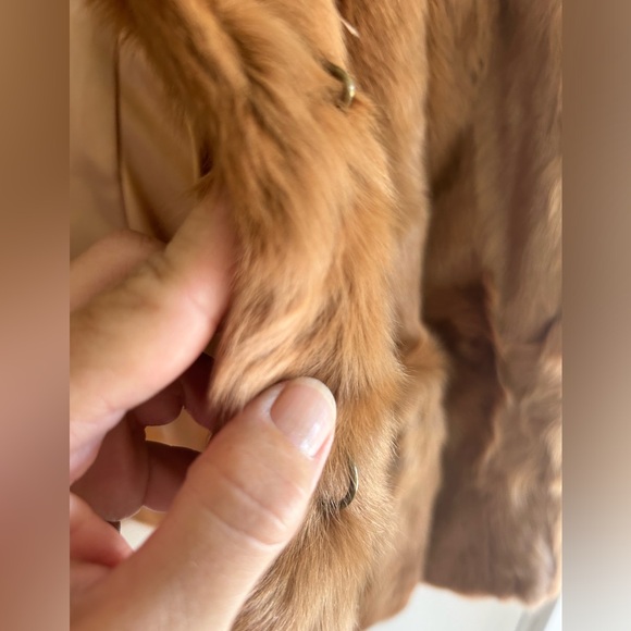 Max Studio Fur Coat with Pockets Genuine Goat Fur Size XS - Picture 5 of 9